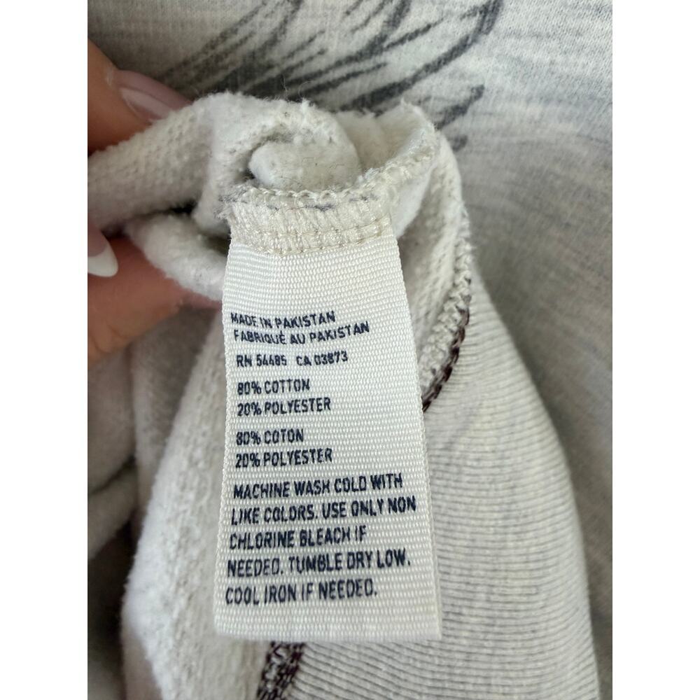 American Eagle Outfitters Vintage Graphic Hoodie Gray Black Mens M Eagle Logo - Picture 7 of 7